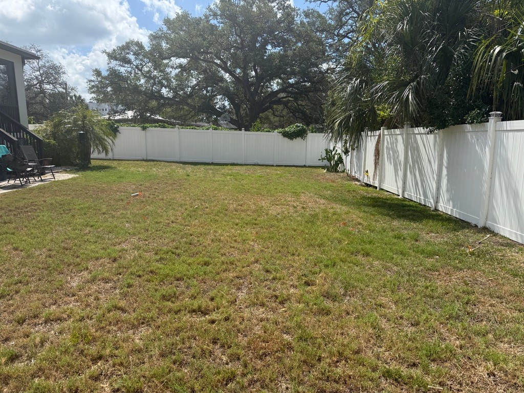 Plain Tampa backyard before AI pool mockup